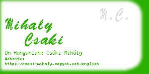 mihaly csaki business card