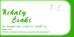 mihaly csaki business card